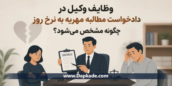 وظایف وکیل در دادخواست مطالبه مهریه به نرخ روز چگونه مشخص می‌شود؟